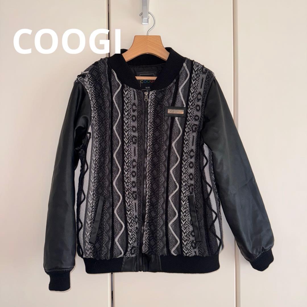 COOGI クージー ニット切替 ブルゾン ジャケット ブラック