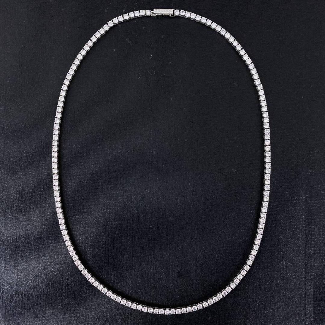 AVALANCHE シルバー3mmジルコニア テニスチェーンネックレス 51cm