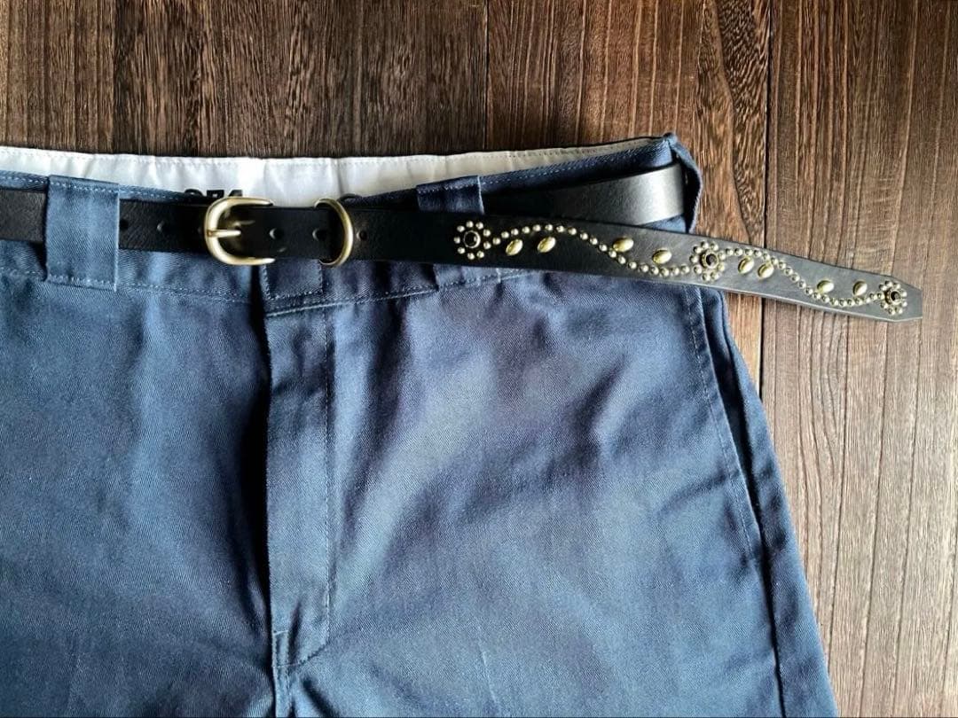 スタッズナローロングベルト 24㎜ 真鍮 フラワー HTC CALEE - メルカリ