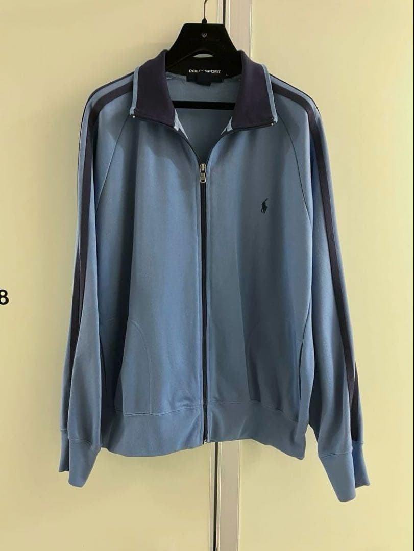■POLO SPORT■ BLUE ワンポイント ロゴ刺繍 トラックジャケット
