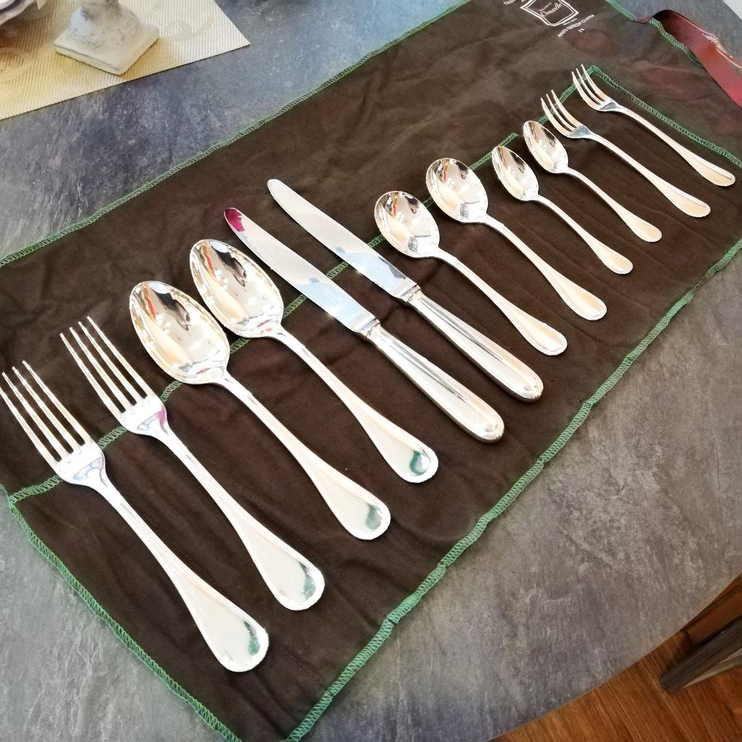 年末特別セール◇未使用　フランス製　Christofle　カトラリーセット12本