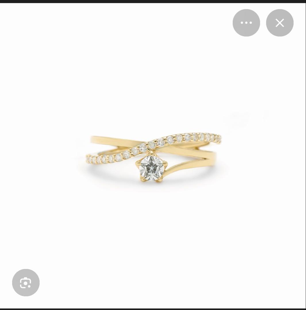 よ*★様 K18 YG Wish upon a star ダイヤモンド ピンキー