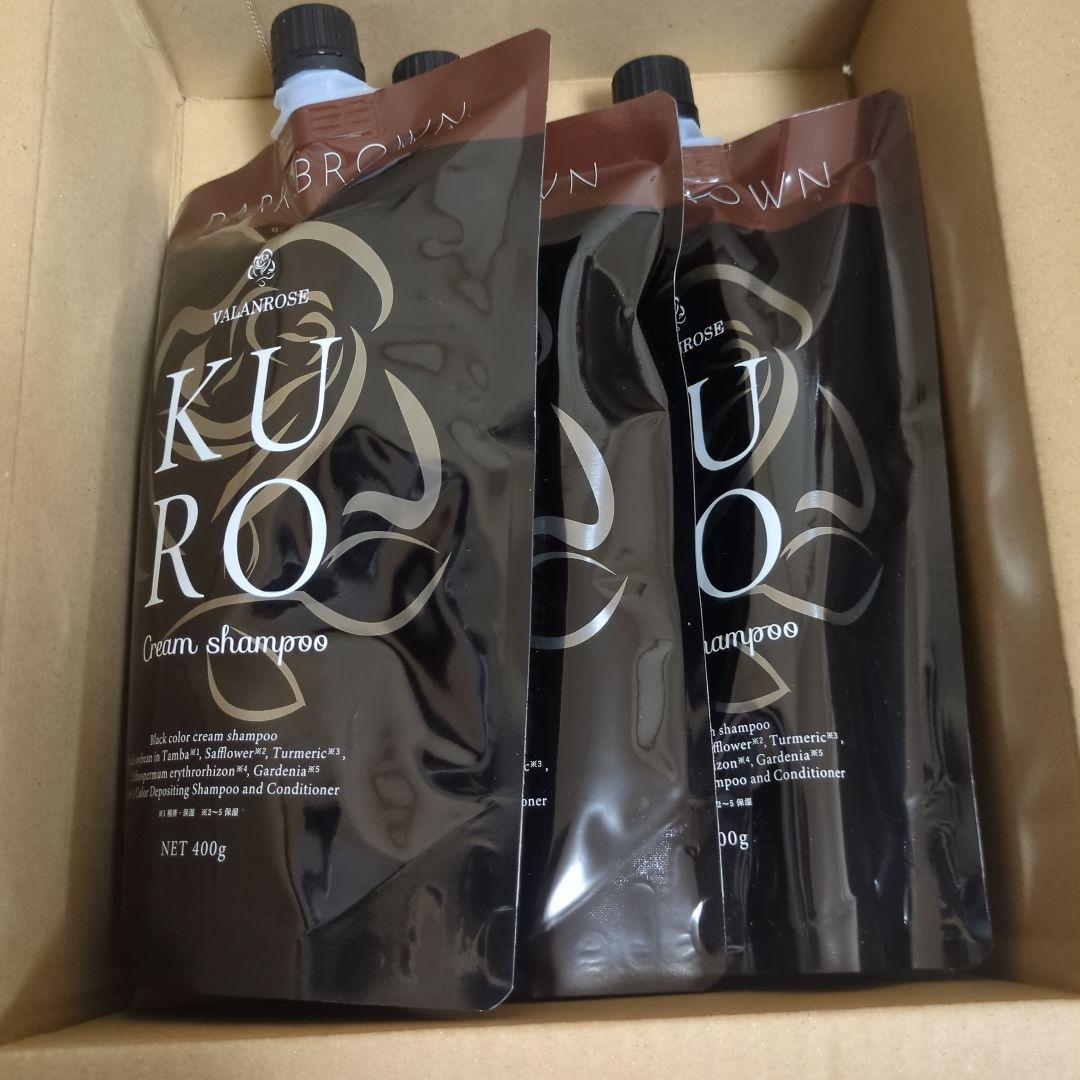 ヘアクリームシャンプー　ダークブラウン 400g入３個