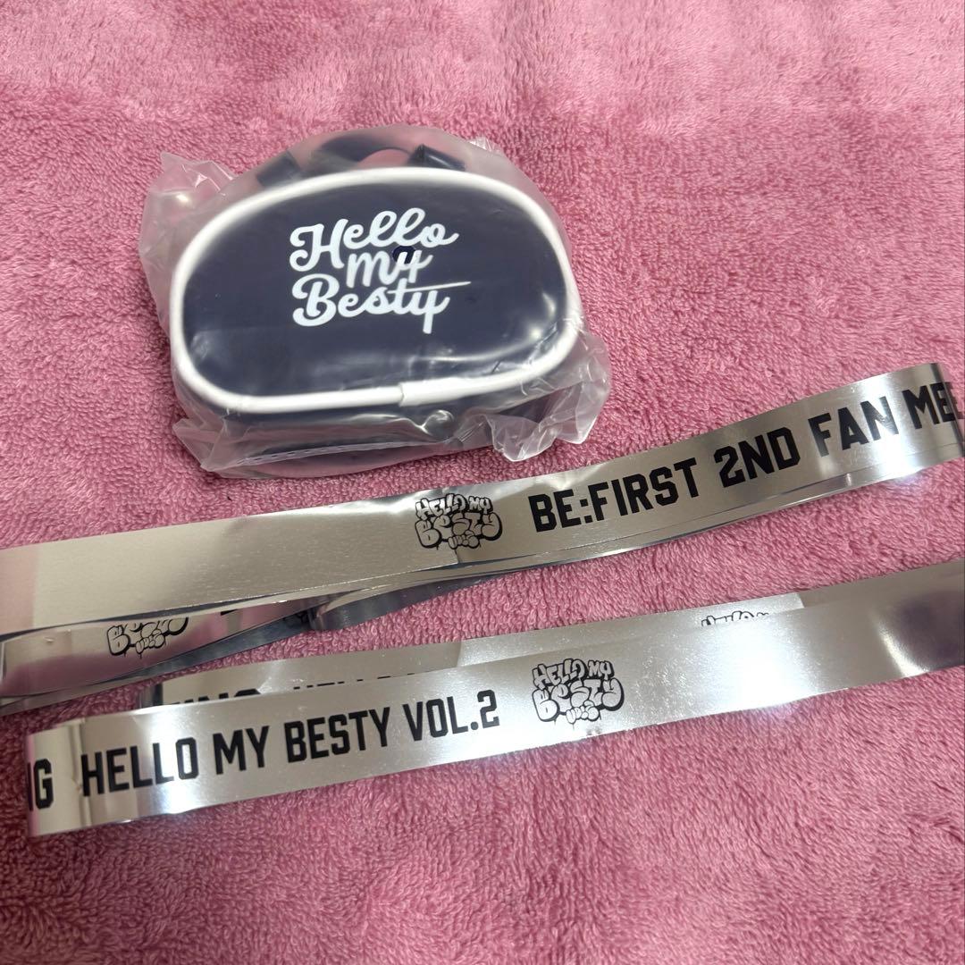 BE:FIRST 福井会場限定ミニボストンポーチチャーム ブルー＋銀テープ2