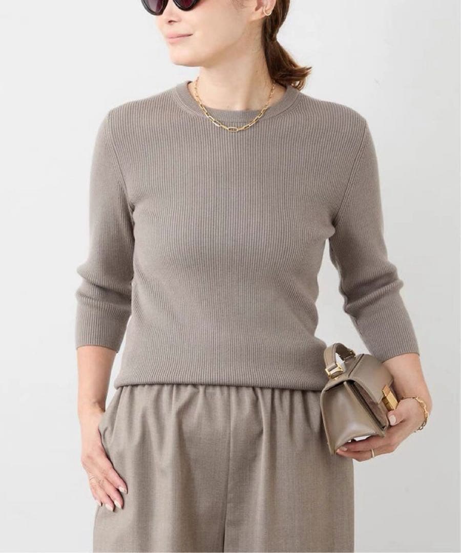 Deuxieme Classe Rib クルーネック プルオーバー