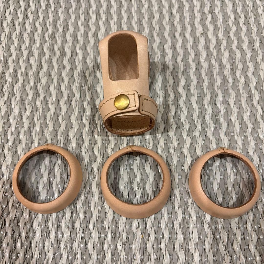 ジムニーjb64 jb74用本革　ダイヤルリングカバー、オートマシフトノブカバー