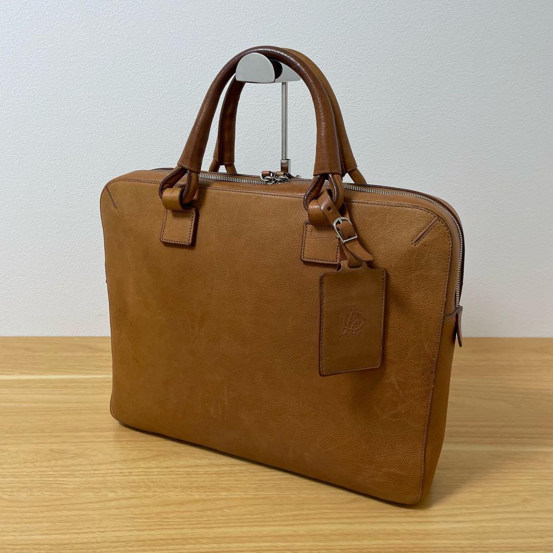 ダンヒル　ビジネスバッグ　ブリーフケース　キャメル　レザー　L3J381T