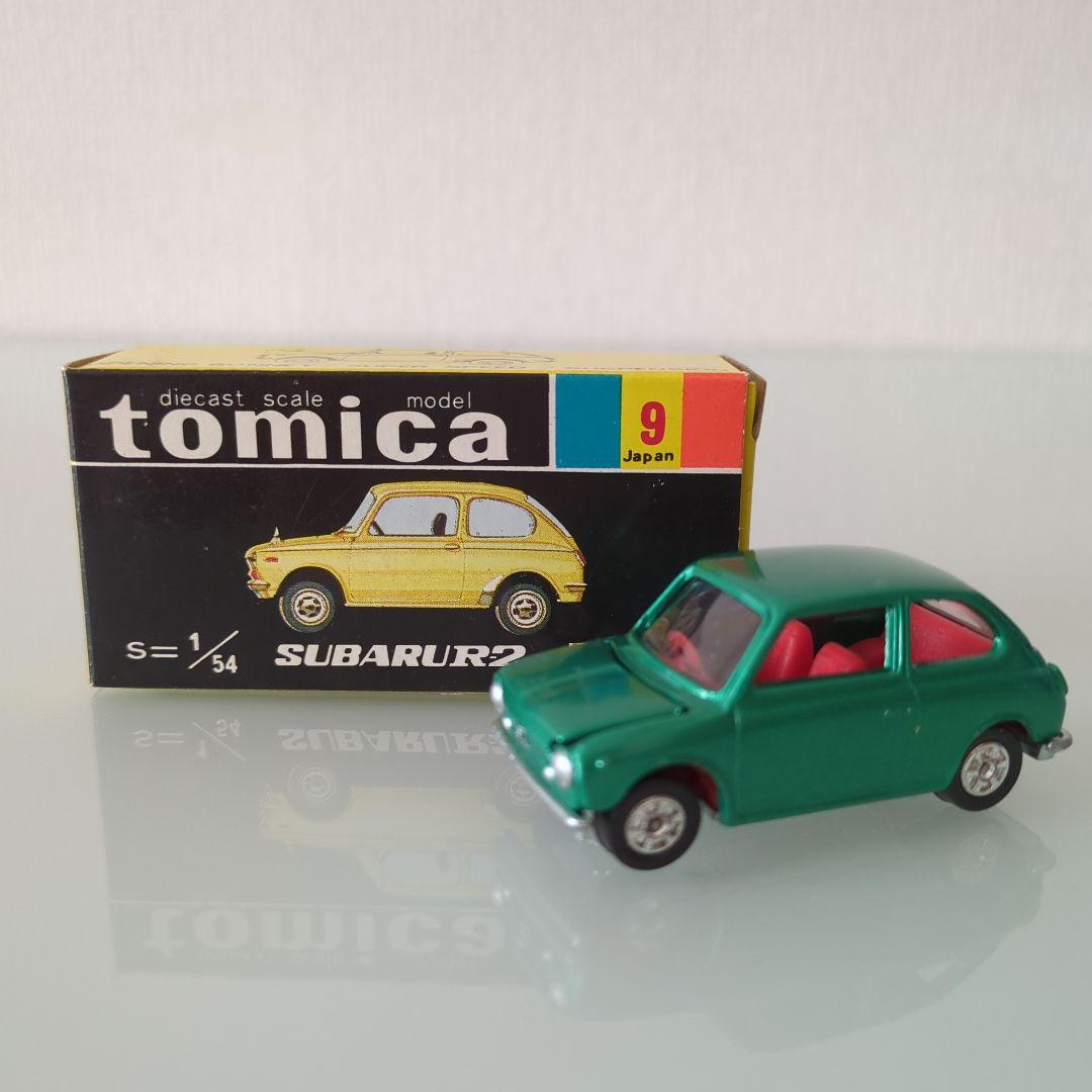 黒箱 トミカ SUBARU R2 色指定箱 ミニカーショップ ケンボックス トミカ 黒箱☆9☆スバルR-2 (緑) ※1E