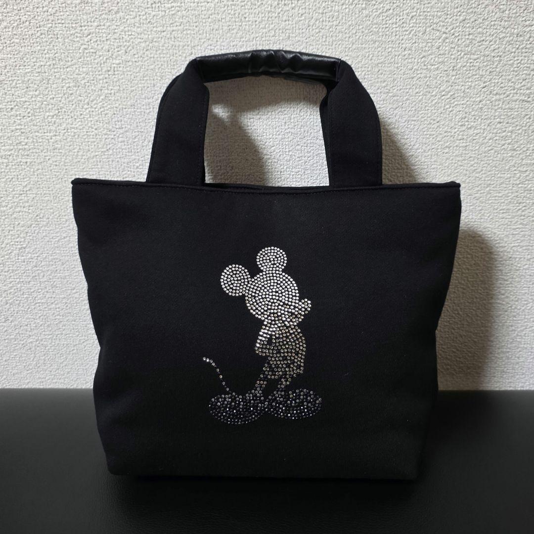 1PIU1UGUALE3RELAX ミッキーマウスラインストーンミニトートバッグ