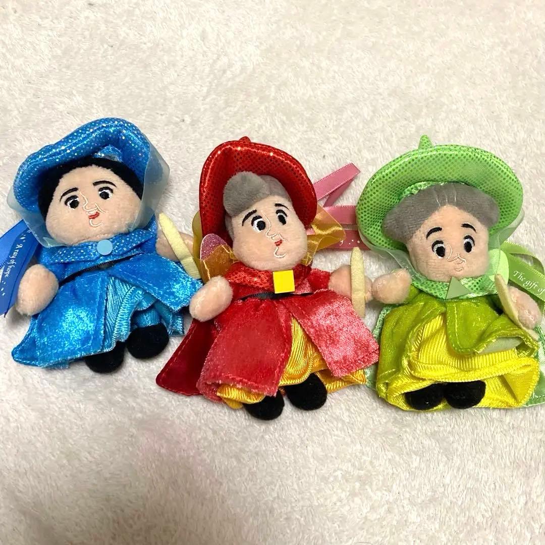 メリーウェザー フォーナ フローラ ぬいぐるみバッジ 眠れる森の美女