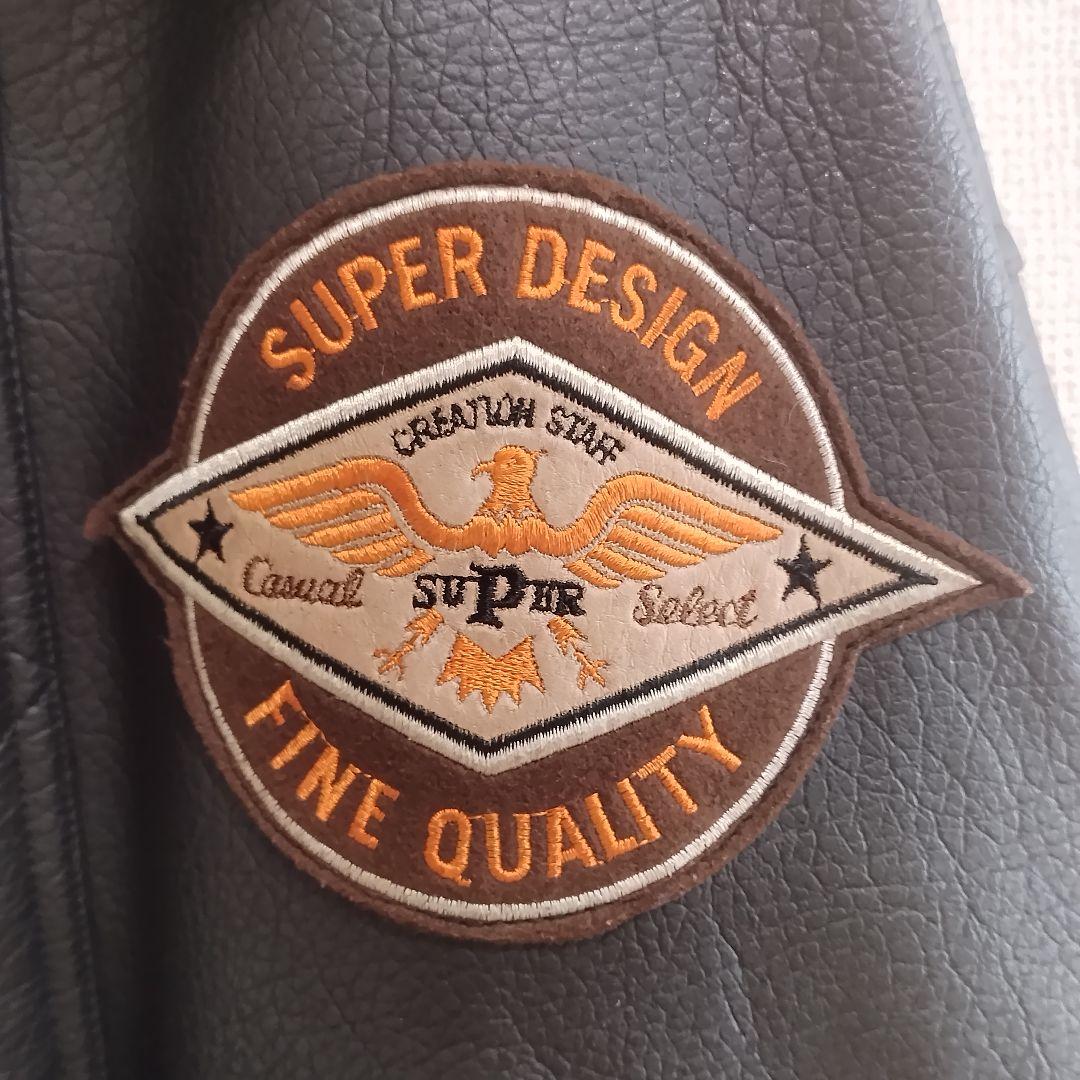 希少」 vintage 本革 ワッペンロゴ アメカジ 古着 90sレア品 稀少90s