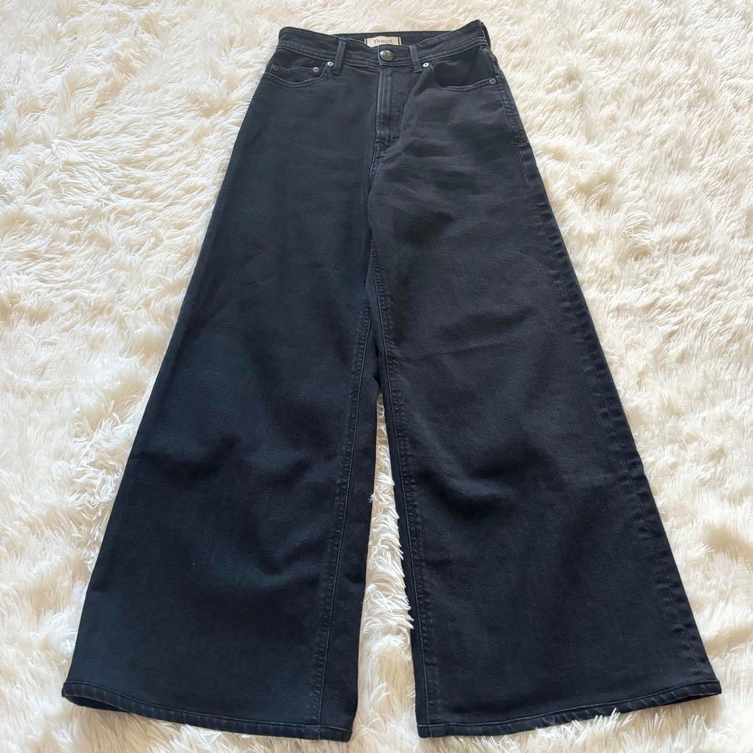 YANUK ヤヌーク　ワイドフレア　オールドブラック OBK 22