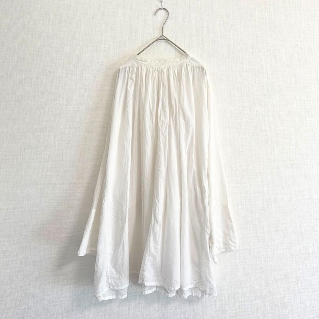 Curensology C.S.G ヴィンテージタックブラウス ホワイト