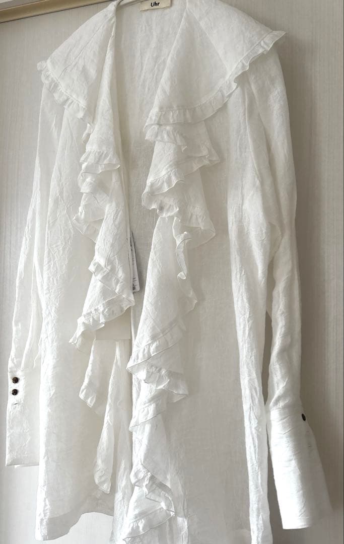 uhr ruffle frill shirt ラッフル フリル シャツ 新品 - メルカリ