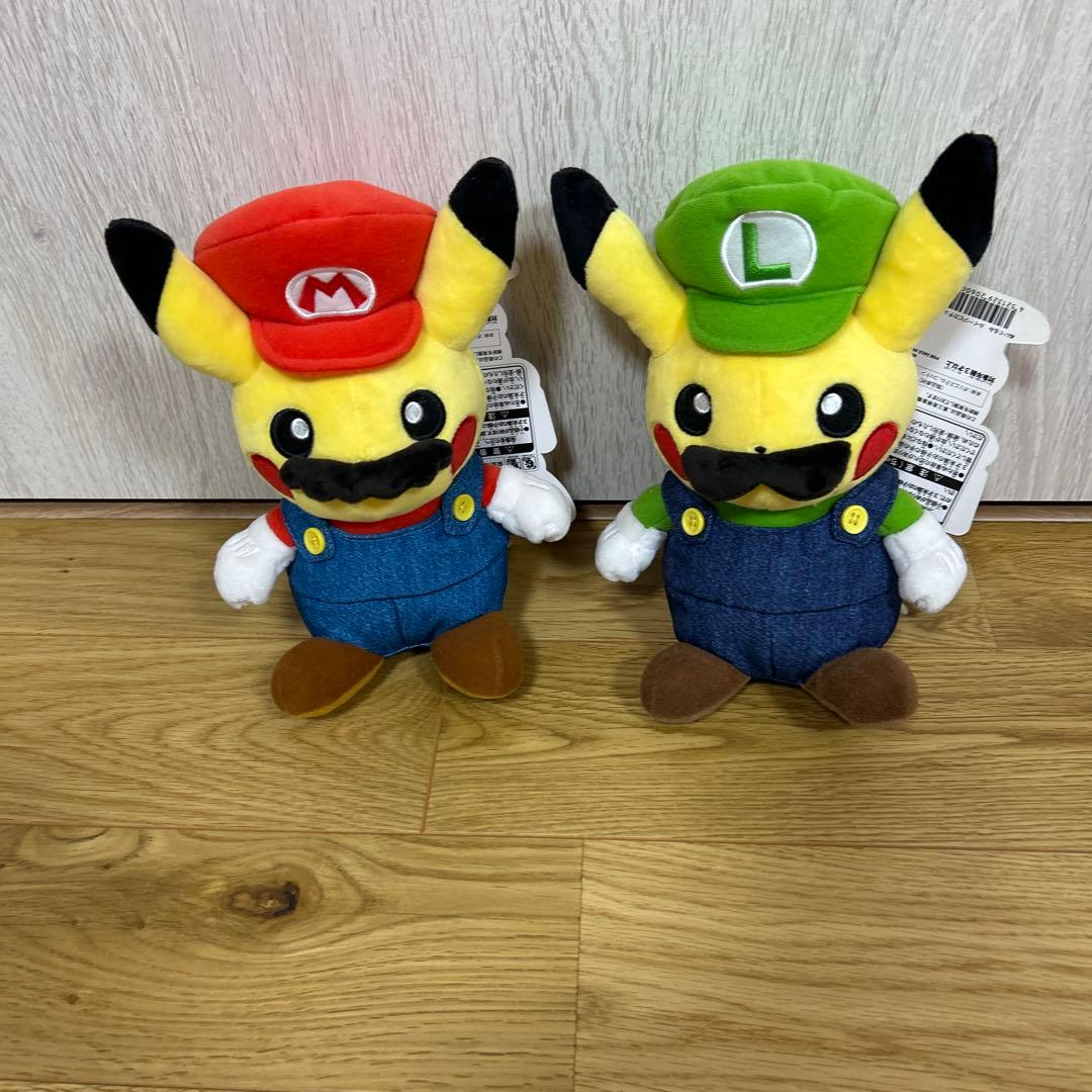 ポケモン マリオピカチュウ ルイージピカチュウ ぬいぐるみ 京都