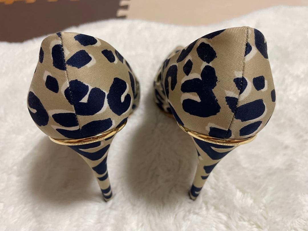 LOUIS VUITTON レオパード柄 ハイヒール38.5㎝ レオパード（ヒョウ柄