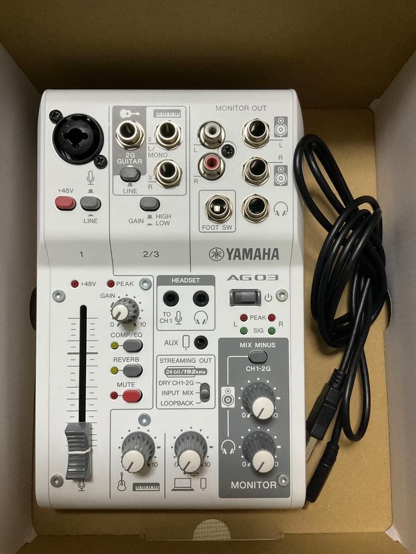 DTM・DAW AG03 MK2 YAMAHA AG03 MK2 Black（ブラック） 配信用ミキサー ミキシング