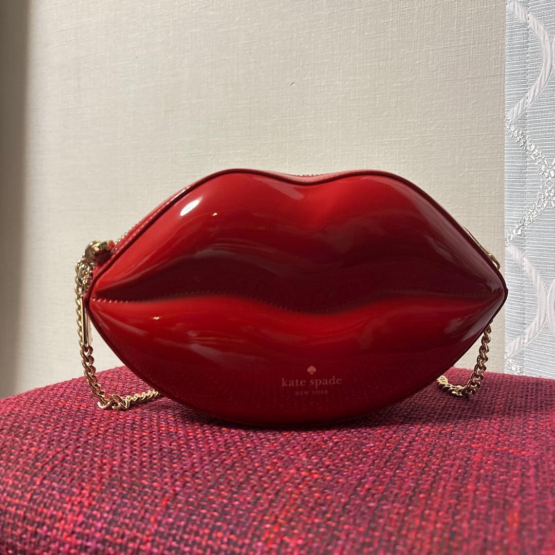 Kate Spade 唇型ショルダーバッグ レッド