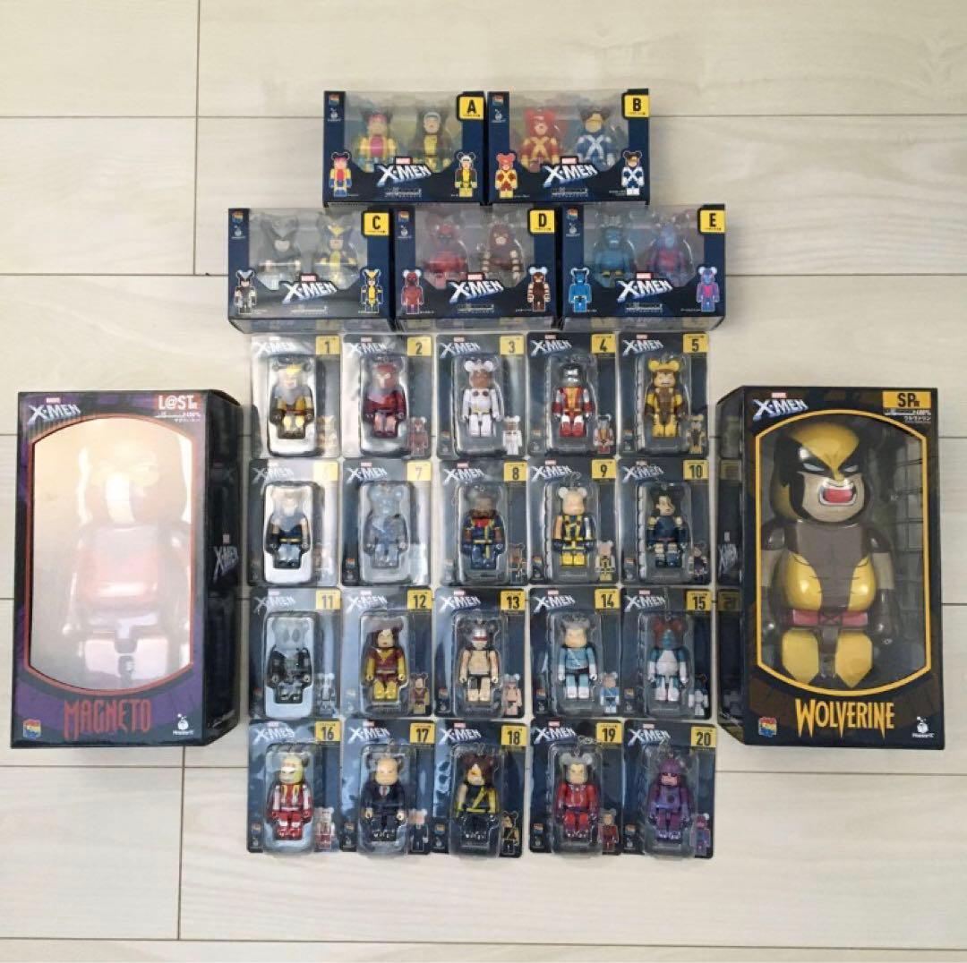 ベアブリック 新品　フルコンプリート2セット　X-MENシリーズ X-MENがベアブリックHappyくじで大集結！ ウルヴァリン多め