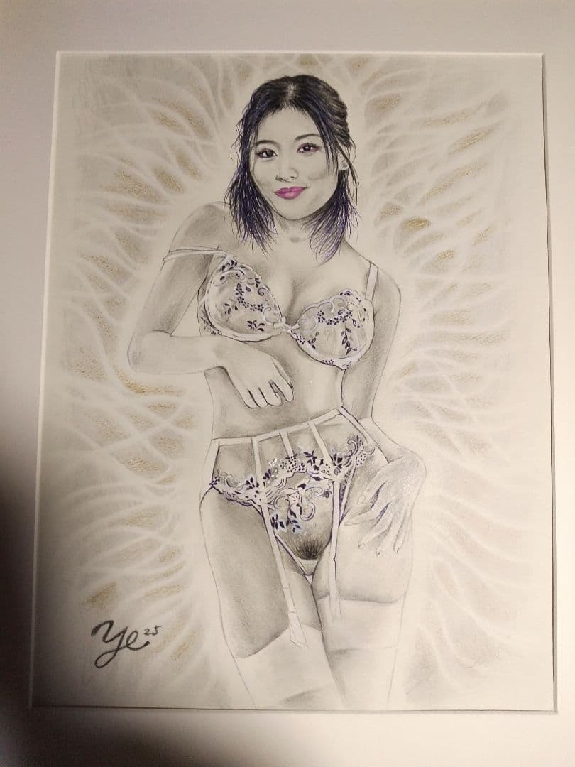 裸婦、美人画、絵画6FしなりS山本英二、真作、額縁、高塚省吾、森本草