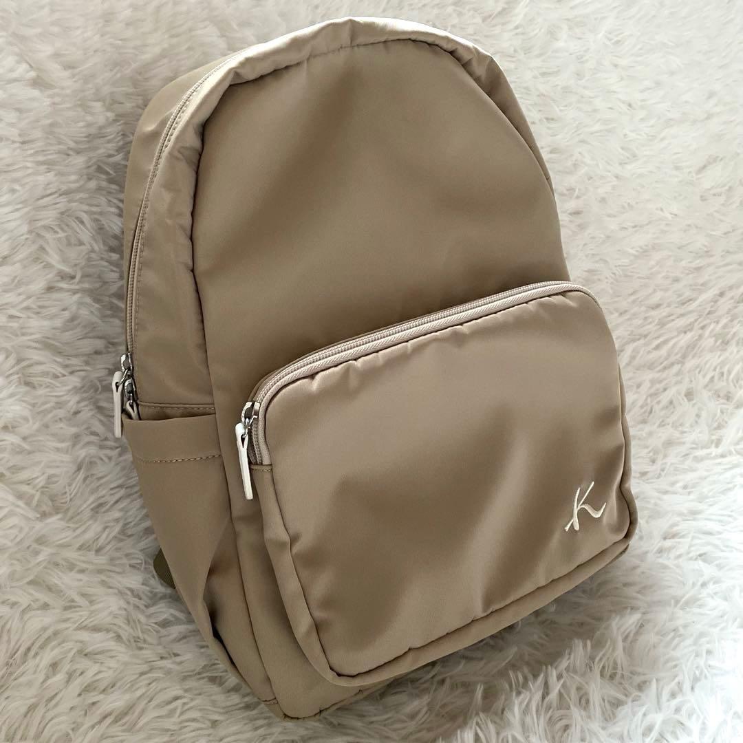 キタムラ レディース リュック・バックパック ベージュ K刺繍 ナイロン 軽い