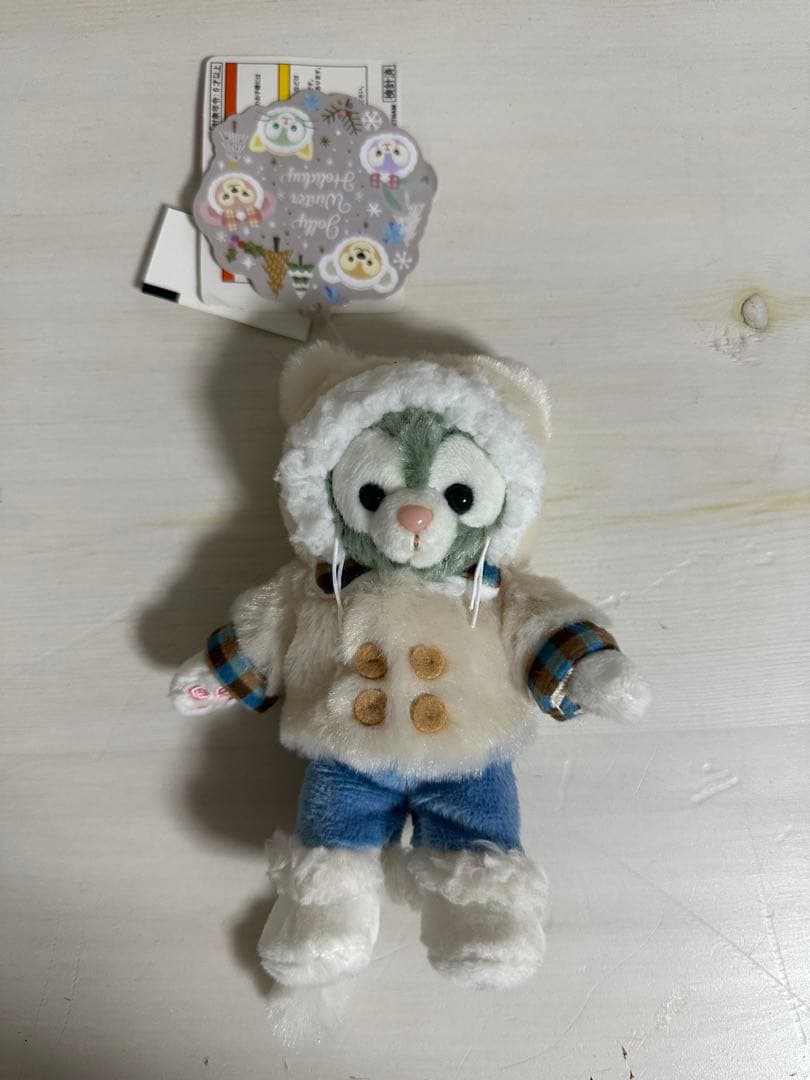 ダッフィー＆フレンズ ウィンターホリデー タグ付き ぬいぐるみバッジ