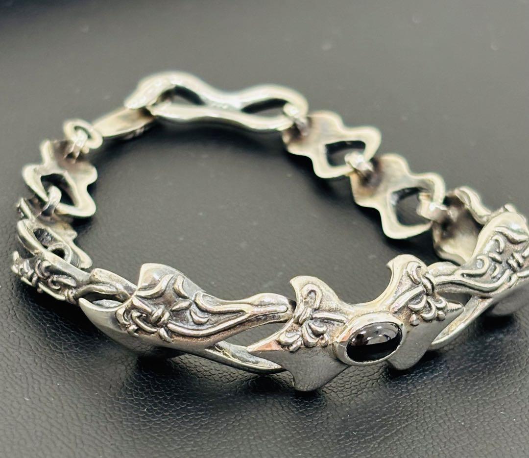 ブラックオニキスシルバー ブレスレット