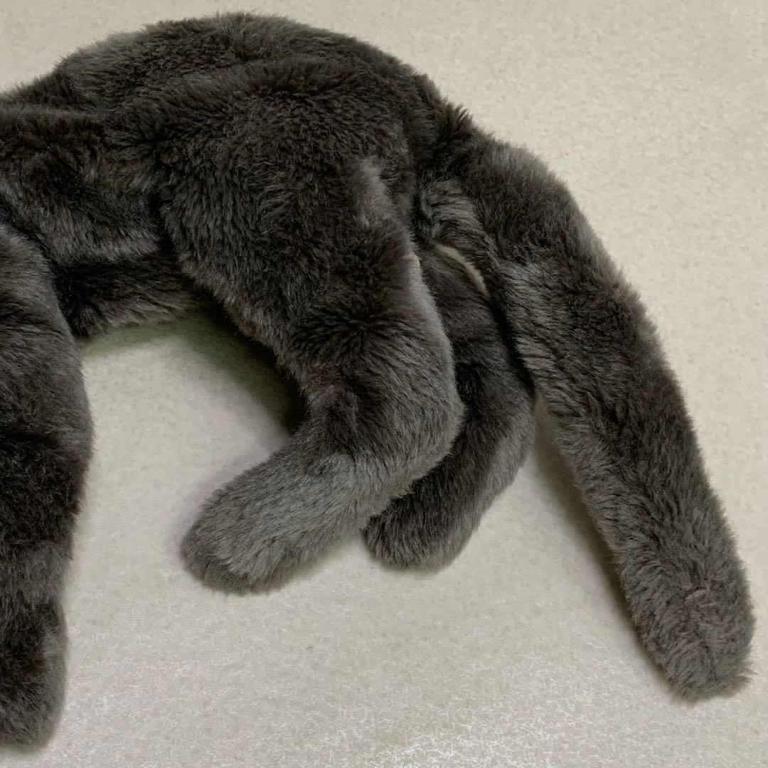 童心 DOUSIN リアル灰色猫 ぬいぐるみ 廃番品 - メルカリ