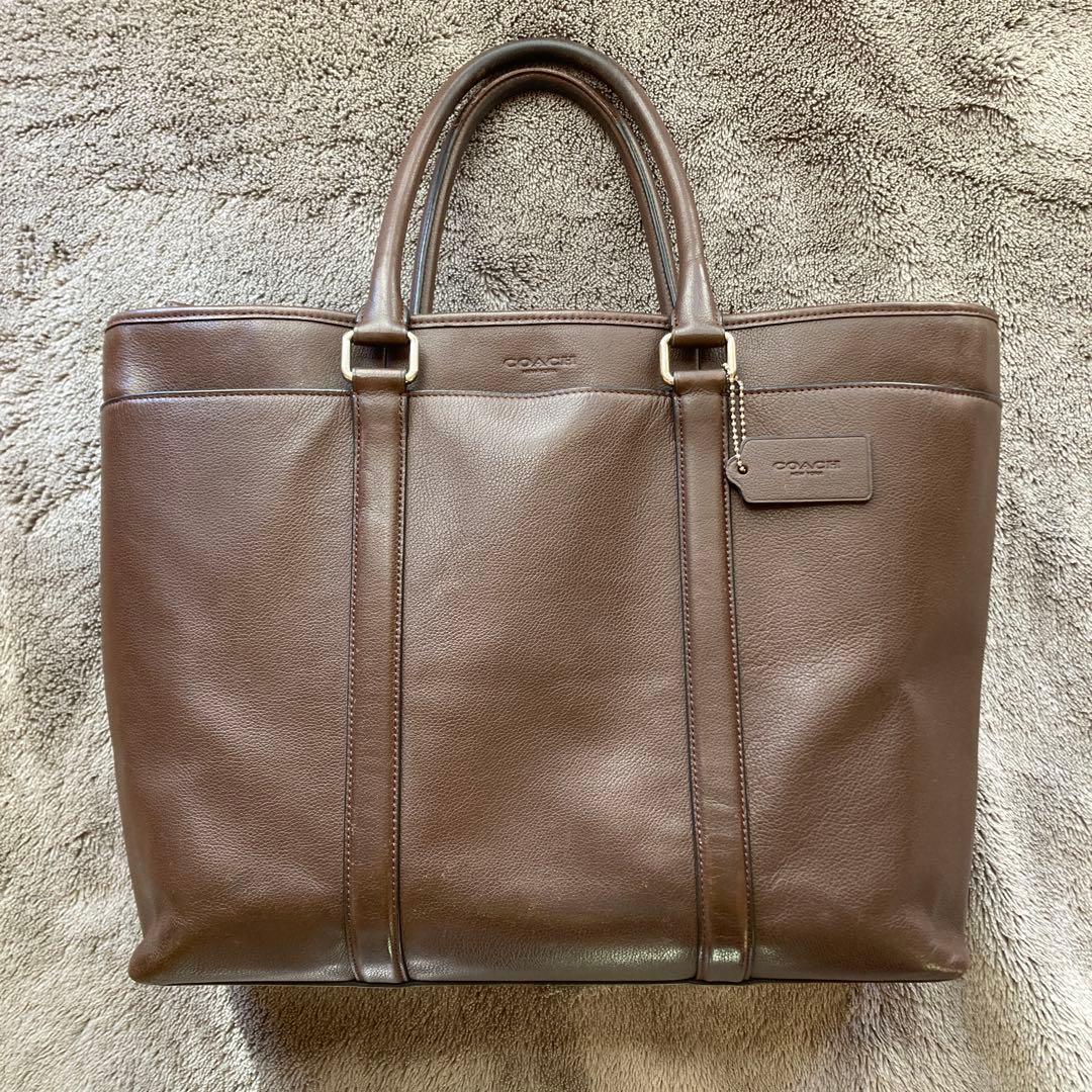 ￼OLDコーチ　coach トートバッグ　茶　ブラウン　メンズ&レディース　本革