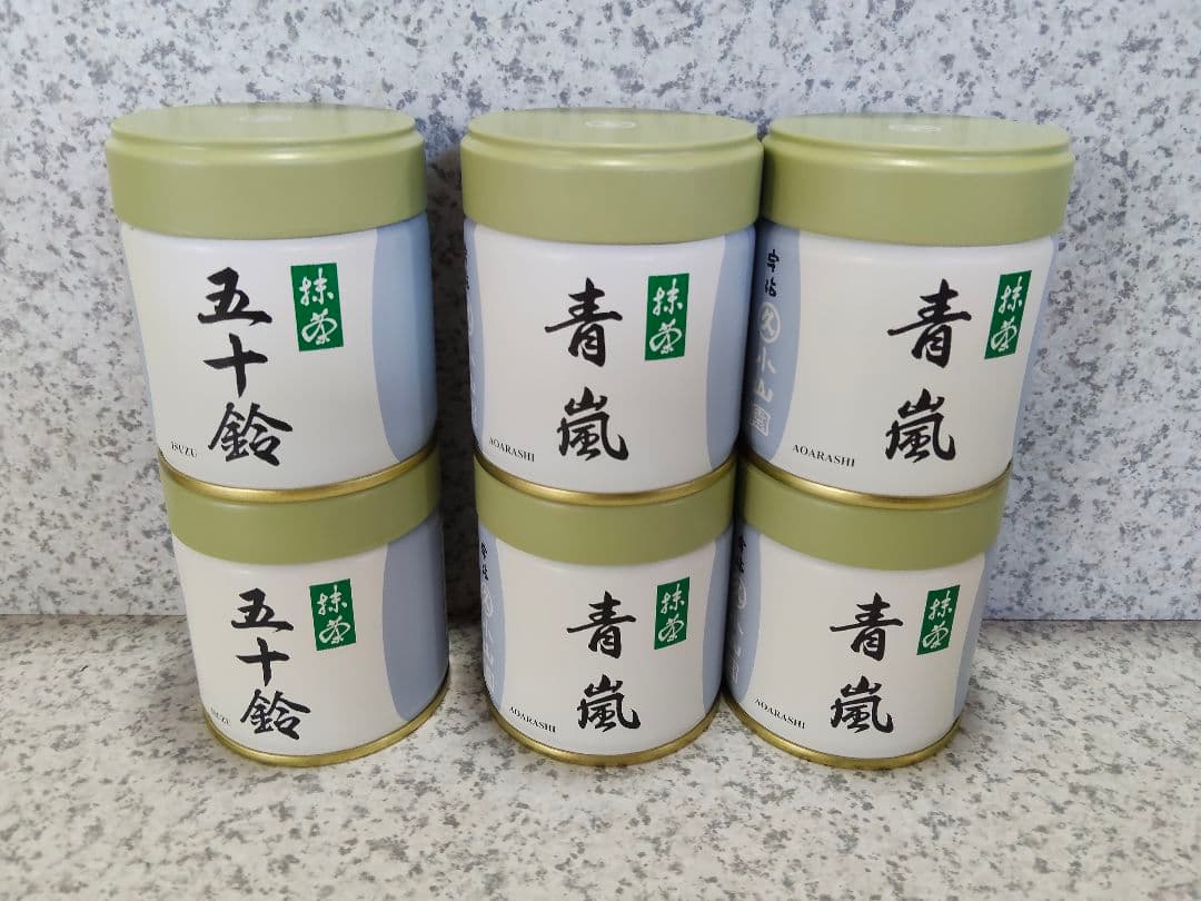 宇治 丸久小山園 抹茶 五十鈴40g缶×2 青嵐40g缶×4 【6缶セット】 Amazon | お抹茶 丸久小山園 青嵐 40g缶 | 秋山園 | 抹茶 通販