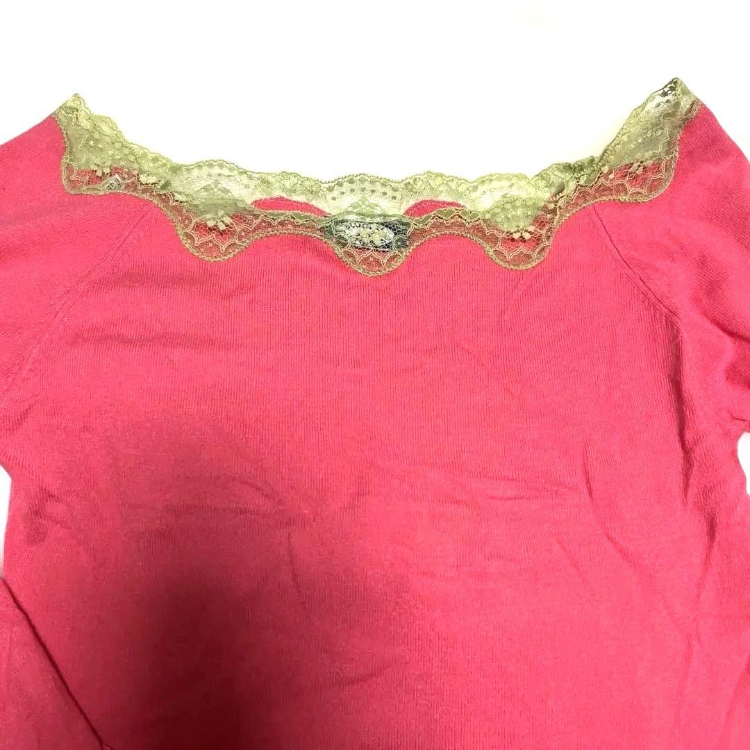 BluGirl Blumarine ピンク 長袖Tシャツ 美品 ラブリーレースM - メルカリ