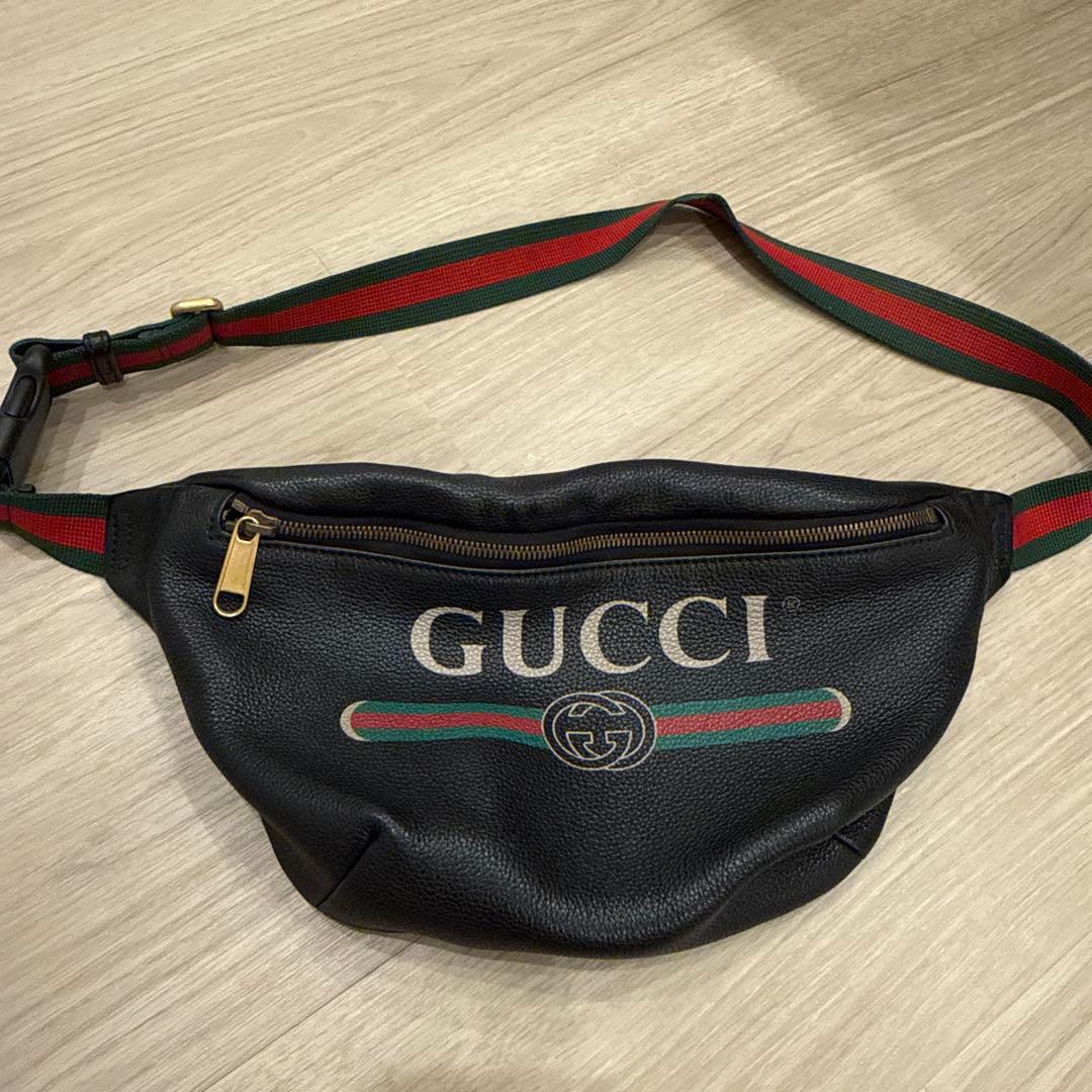 GUCCI グッチ シェリーライン　ボディバッグ ウエストポーチ　メンズ