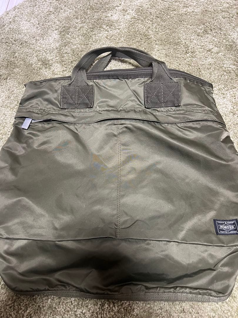 PORTER FRAME 2WAY HELMETBAG カーキ