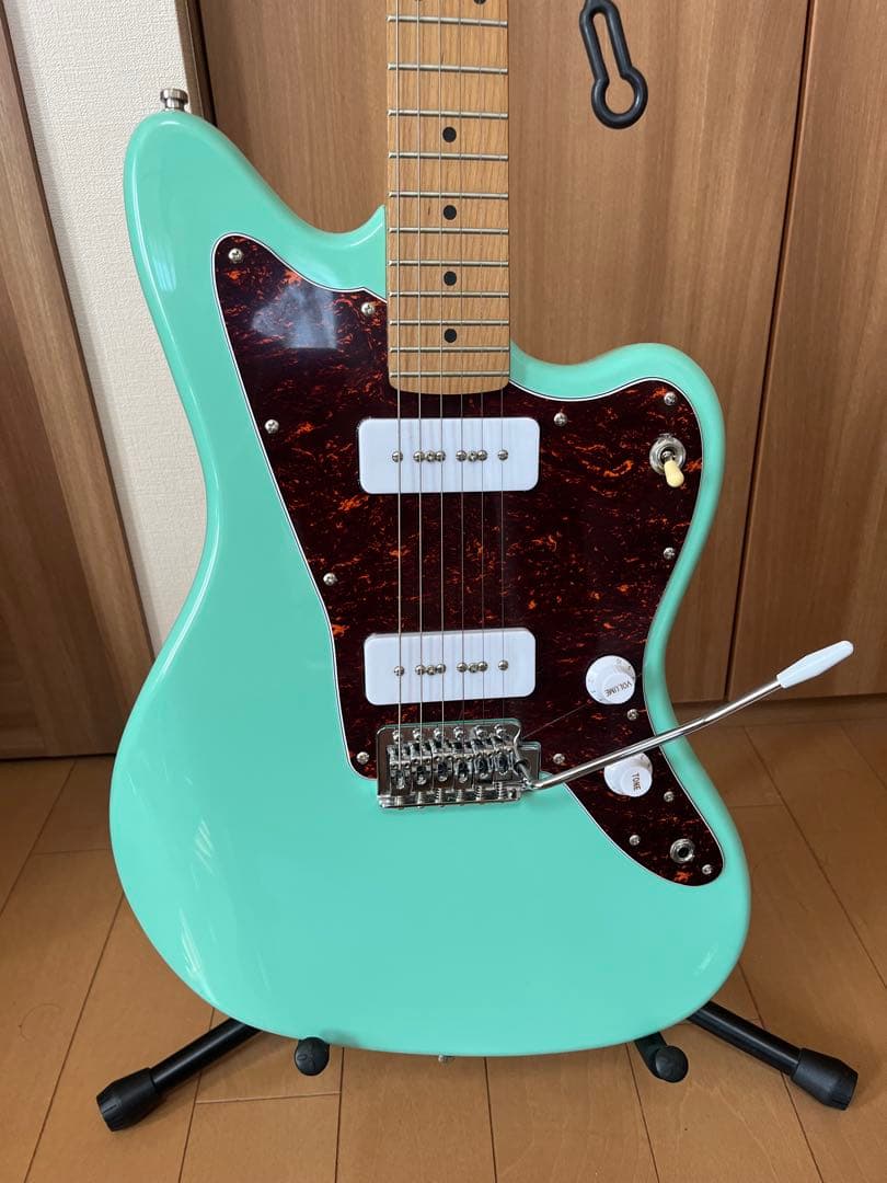 バッカス　エレキギター　Bacchus BJM-1 サーフグリーン　専用ケース付