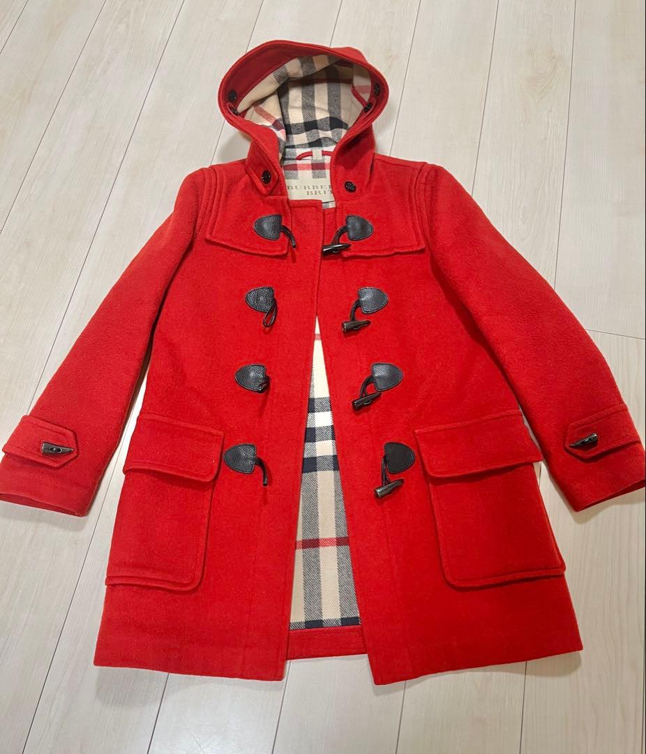 【美品】BURBERRY BRIT バーバリーブリット ダッフルコート 赤