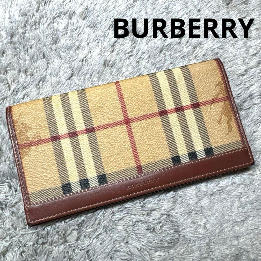 BURBERRY LONDON バーバリー 長財布 ノバチェック レザー
