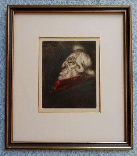 ルシアン・ギイトリー　かなり古い作品、裏にギャラリー一色のシールあり。