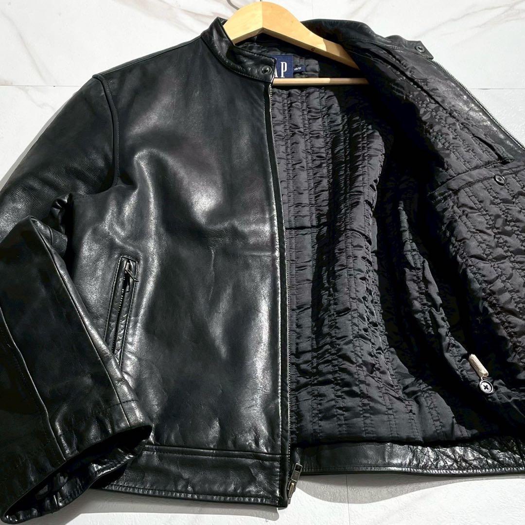 【希少】オールドギャップ カウレザー ライダースジャケット シングル ブラック