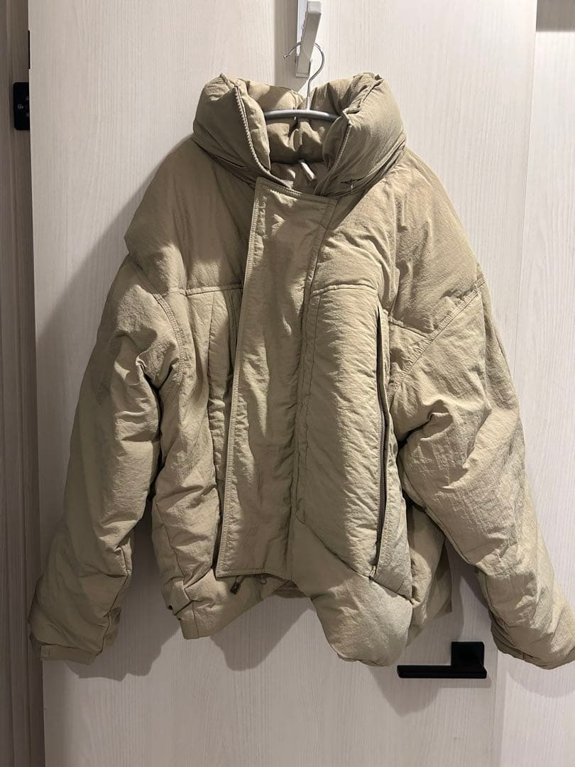 K*K様 モンスターパーカー風 中綿ロングコート ベージュ オーバーサイズ