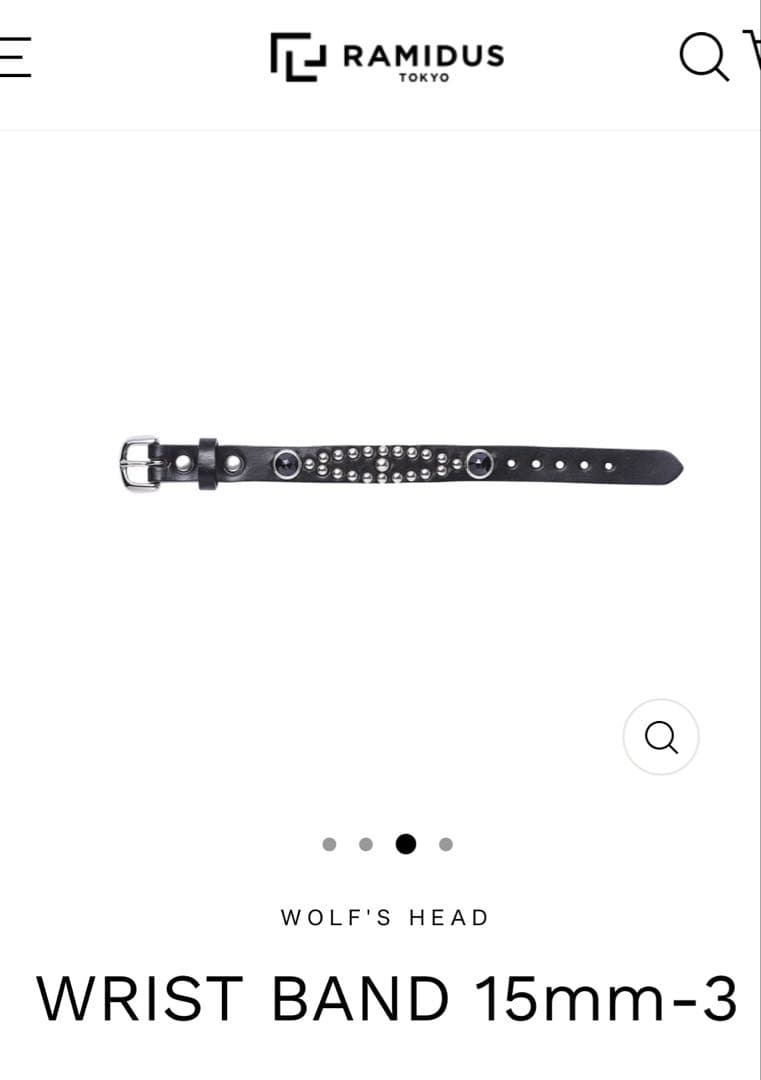 RAMIDUS WOLF'S HEAD リストバンド 15mm - メルカリ