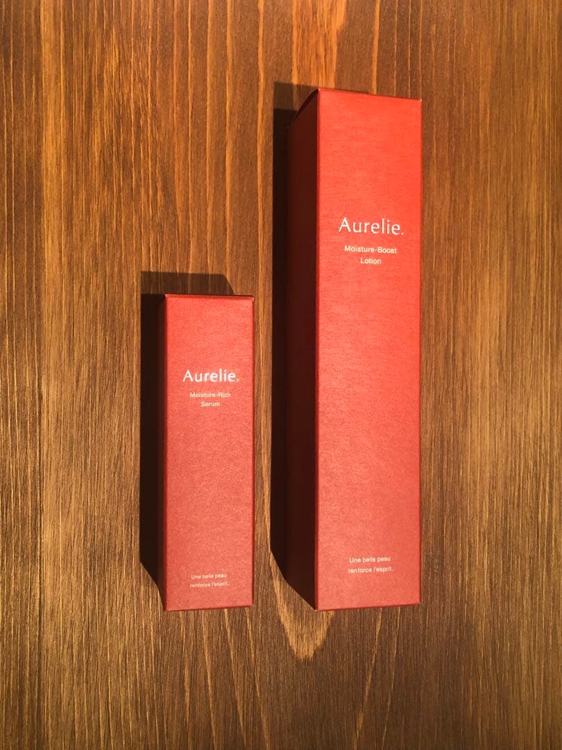 オレリーモイスチャーブーストローション100mlとリッチセラム30ml