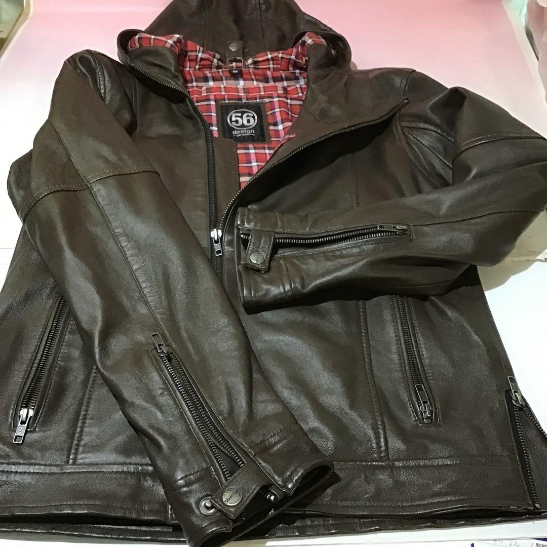 21399 56Design レザージャケット 56 デザイン 羊革 M 美品