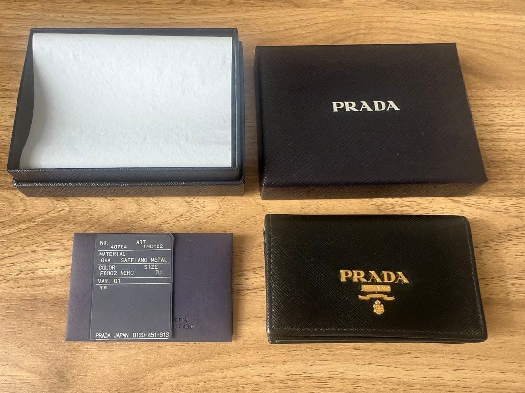 PRADA サフィアーノレザー 名刺入れ ☆関税込☆PRADA☆プラダ サフィアーノ 名刺入れ カードケース (PRADA