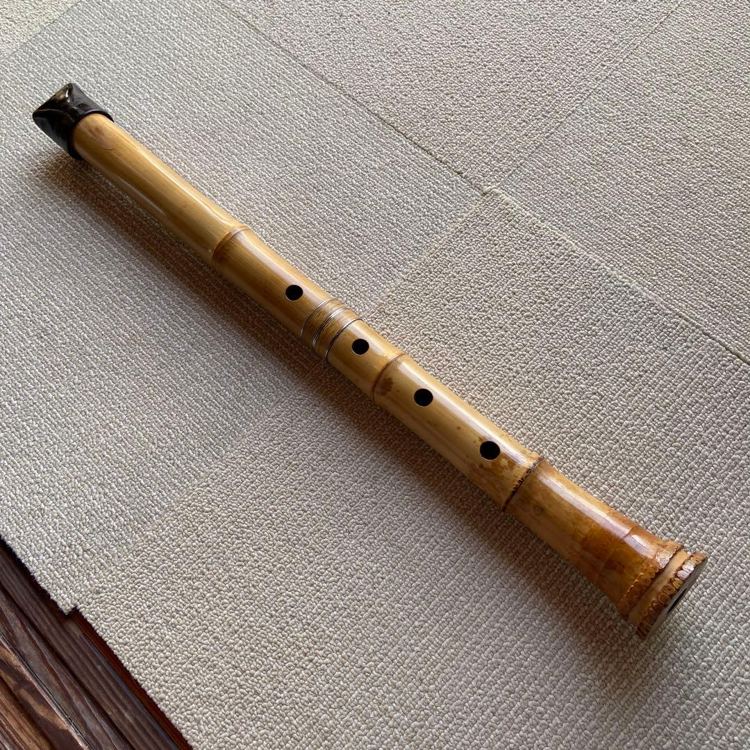 175 尺八　一尺八寸管　銘城閣ニ印