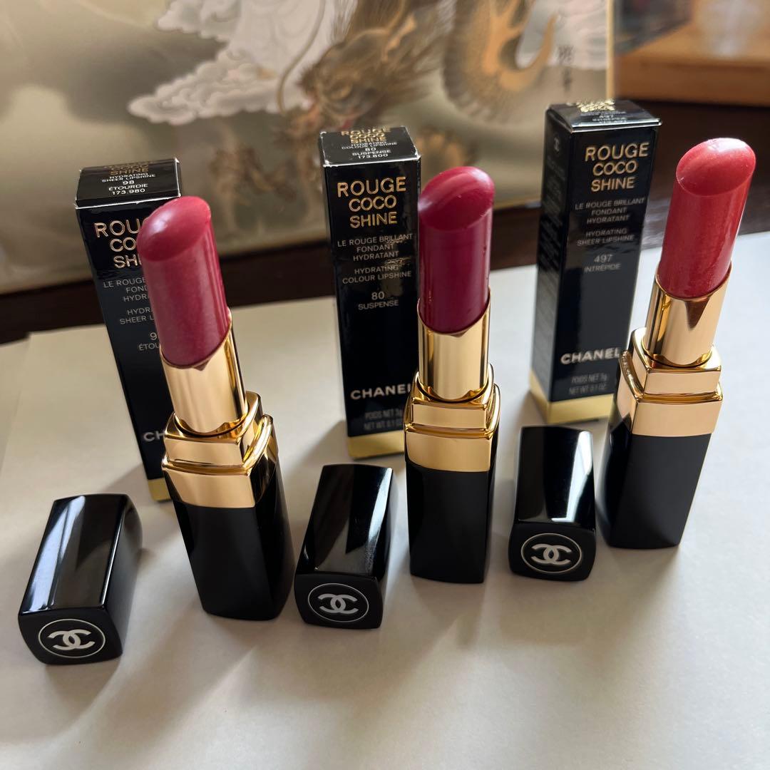 CHANEL ROUGE COCO SHINE 口紅 人気色3本セット　新古品