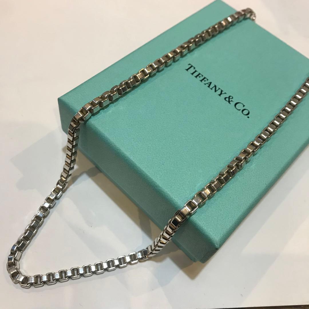 Kuma【美品】Tiffany ベネチアンネックレス スターリングシルバー TIFFANY&CO. 】2165 ティファニー名作ベネチアンチェーン ネックレス