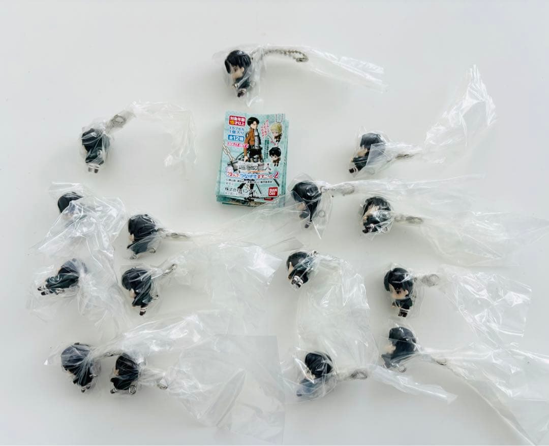 進撃の巨人 つまんでつなげてますこっと2 エレン リヴァイ3種 計15個