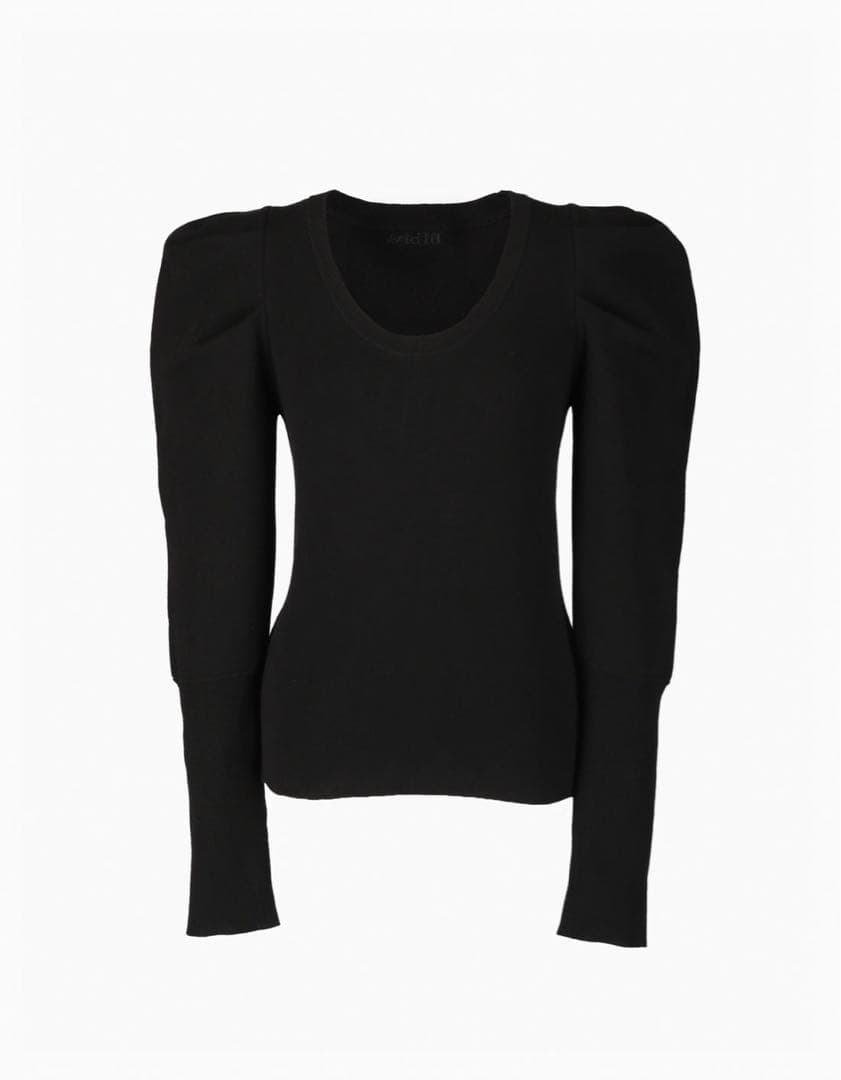 Bibiy. EFFIE PUFF KNITブラック