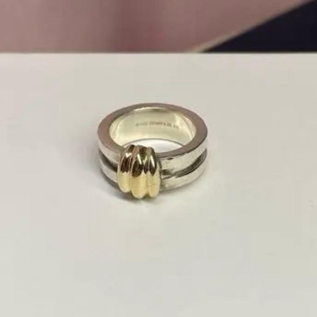 【中古】ティファニーリンググルーブドウィズ3ロウリング 約7号