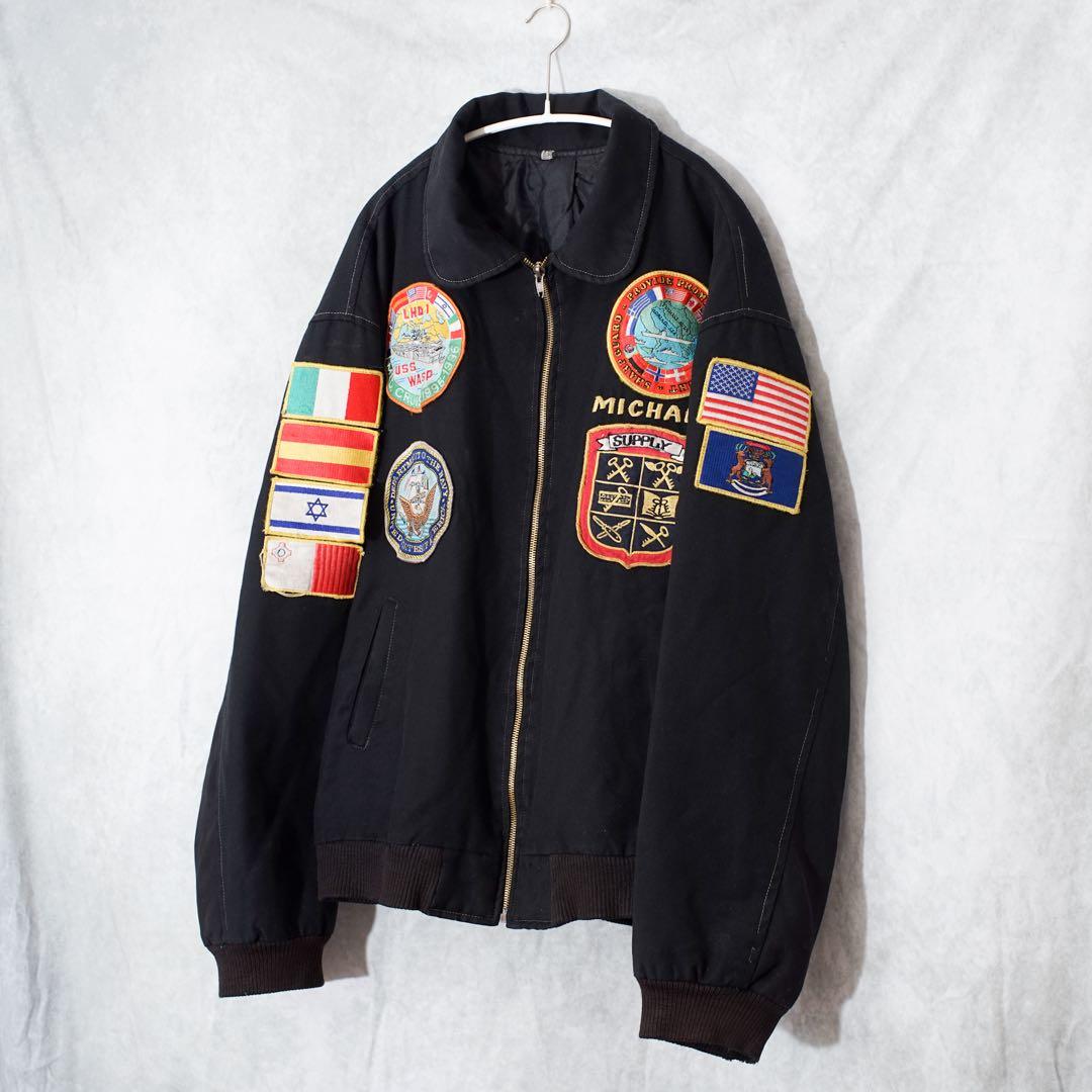 米軍ミリタリー90S U.S.NAVY 海軍 ツアージャケット USS